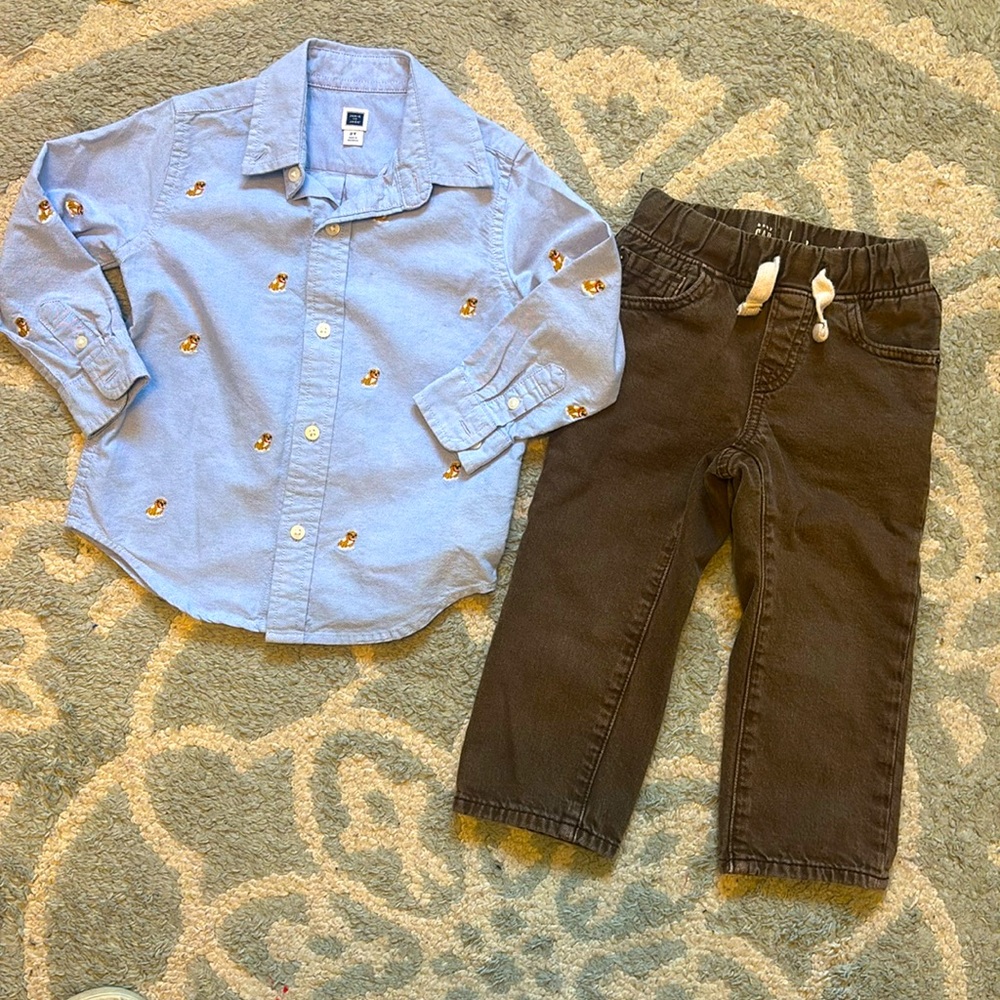Toddler boy shirt and pants set